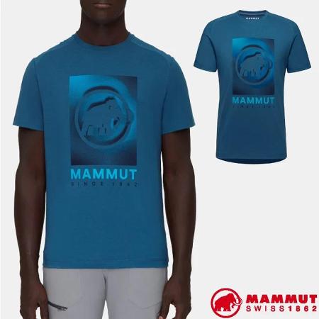 【MAMMUT 長毛象】男 Trovat 輕量吸濕排汗短袖圓領休閒衫/1017-05260-50550 深冰藍✿30E010